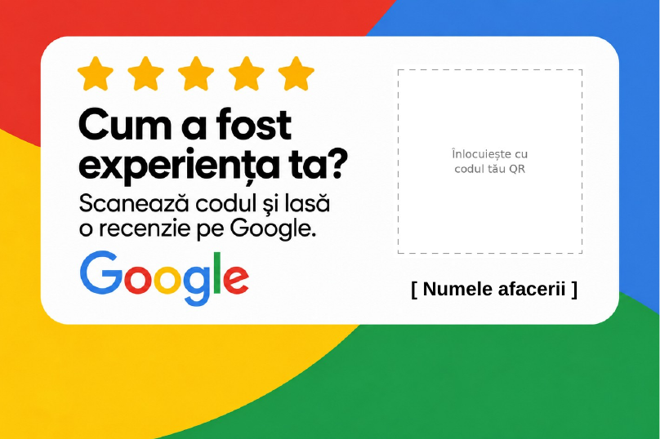 Cartonaș pentru recenzii: Model general · orizontal