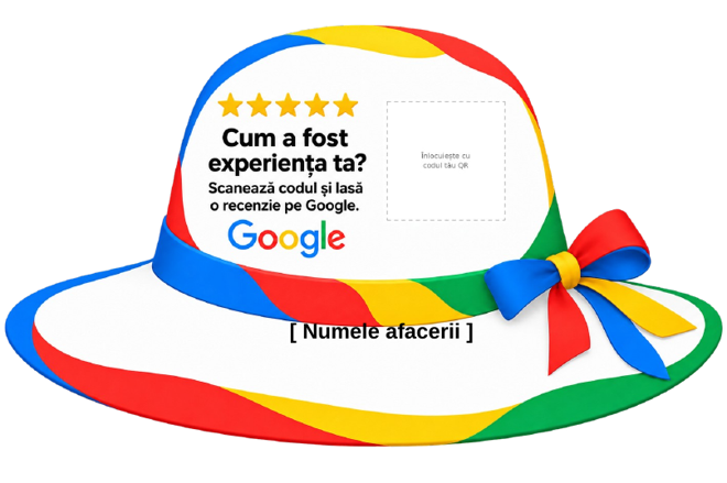 Cartonaș pentru recenzii: Magazin de pălării