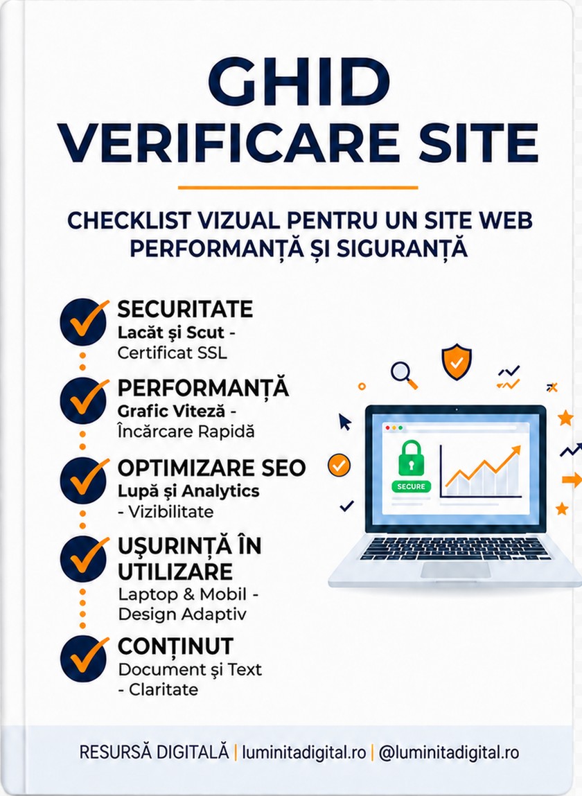 Coperta ghidului de verificare pentru site